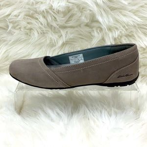 Eddie Bauer Women’s RUSH LEATHER BALLET — size: 9. — Mushroom